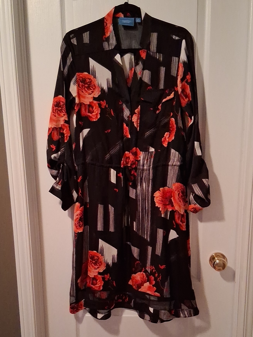 Vera Wang Floral Shirt Dress